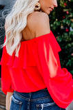 Strapless Long Sleeve Blouse