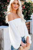 Strapless Long Sleeve Blouse