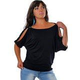 Blouse with openings in the shoulders