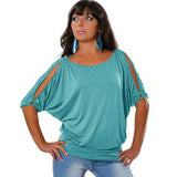 Blouse with openings in the shoulders