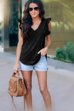 Sleeveless blouse with V Neck