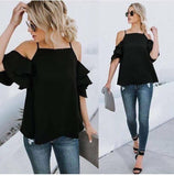 Ruffle Blouse With Sleeves