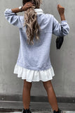 Long Sleeve Dress with Shirt (Collar and Ruffles)