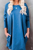 Long Sleeve Blouse Dress with Pockets