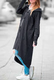 Long cardigan with hooded sweatshirt In Wide Line