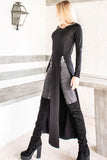 Long blouse with openings (Fine knit)