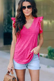 Sleeveless blouse with V Neck