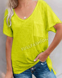 Short Sleeve Blouse with Pocket