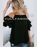 Ruffle Blouse With Sleeves