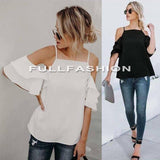 Ruffle Blouse With Sleeves