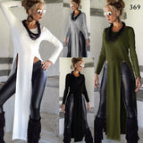 Long blouse with openings (Fine knit)