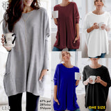 Long-sleeved blouse in a comfortable line (Fine knit)