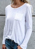 Long Sleeve Blouse With Pocket