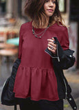 Cotton Long Sleeve Blouse