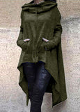 Asymmetrical sweatshirt with pocket and hood