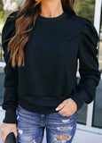 Long Sleeve Blouse with Pleats on the Sleeve