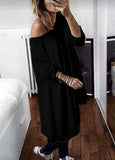 Wide line dress (fine knit)