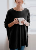 Long-sleeved blouse in a comfortable line (Fine knit)