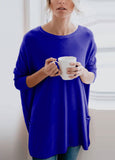 Long-sleeved blouse in a comfortable line (Fine knit)