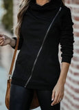 Asymmetrical sweatshirt cardigan