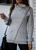 Asymmetrical sweatshirt cardigan