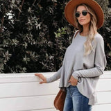 Long-sleeved blouse in a comfortable line (Fine knit)