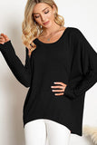 Comfortable Asymmetrical Blouse (Thin Knitted)