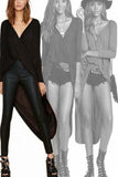 Asymmetrical blouse in a comfortable line Long sleeves