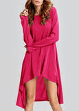 Asymmetrical Long Sleeve Dress (Fine Knitted)