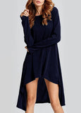 Asymmetrical Long Sleeve Dress (Fine Knitted)