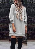 Cotton sweatshirt dress blouse