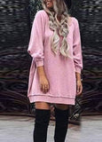 Cotton sweatshirt dress blouse