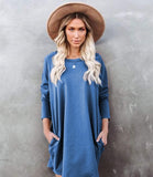 Long Sleeve Blouse Dress with Pockets