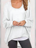 Comfortable Asymmetrical Blouse (Thin Knitted)