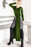 Long blouse with openings (Fine knit)